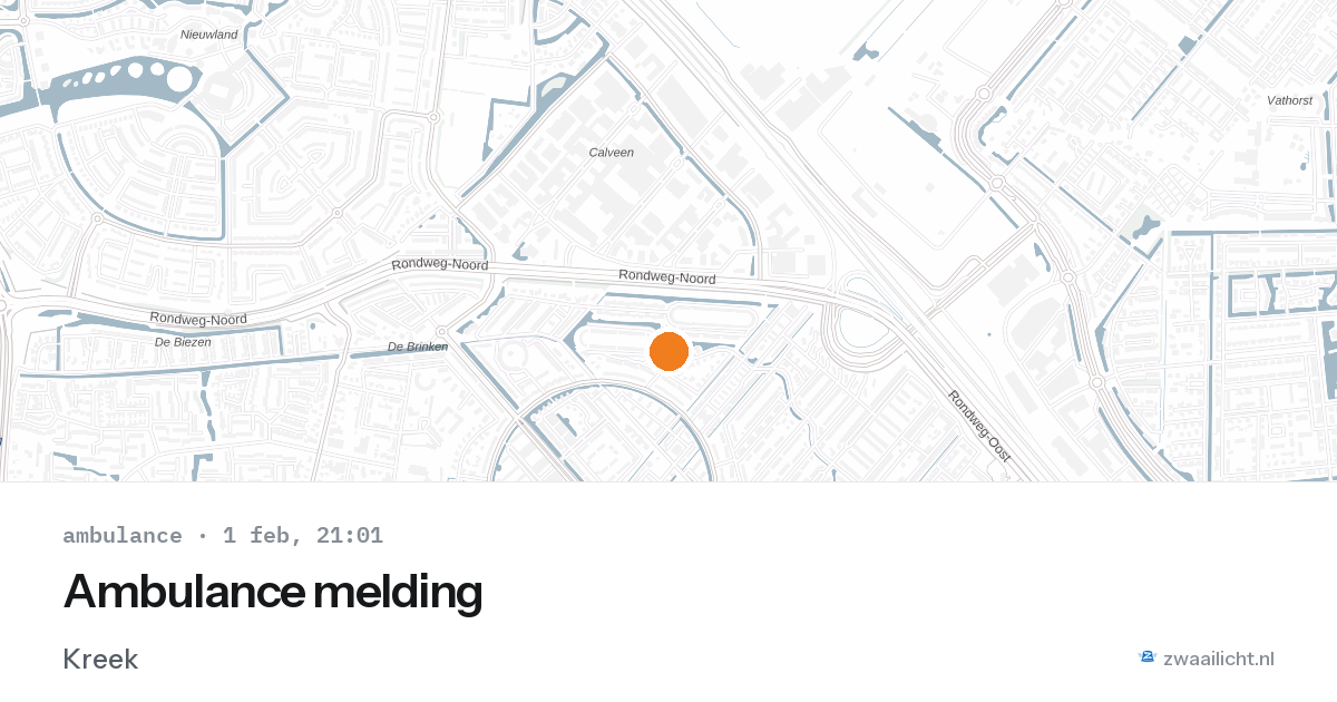 Ambulance melding — 1 feb 2026
