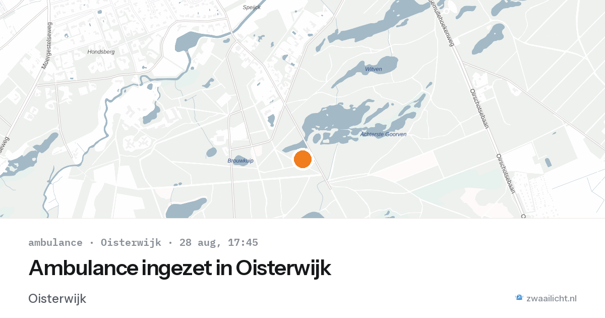Ambulance ingezet in Oisterwijk — 28 aug 2026