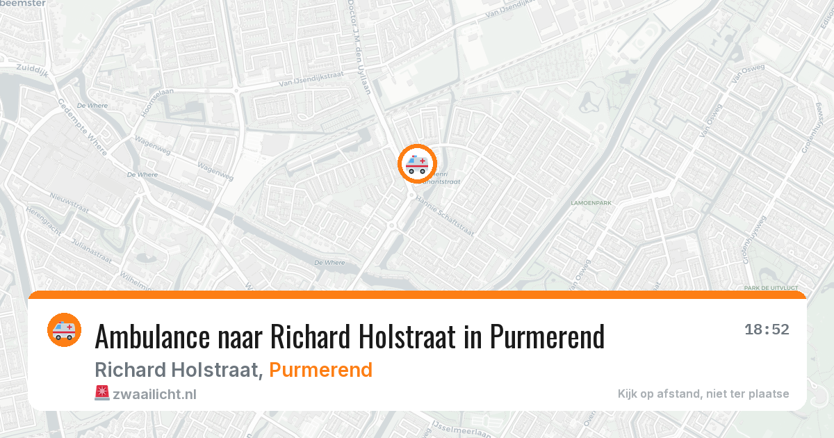 Ambulance naar Richard Holstraat in Purmerend — 9 aug 2026