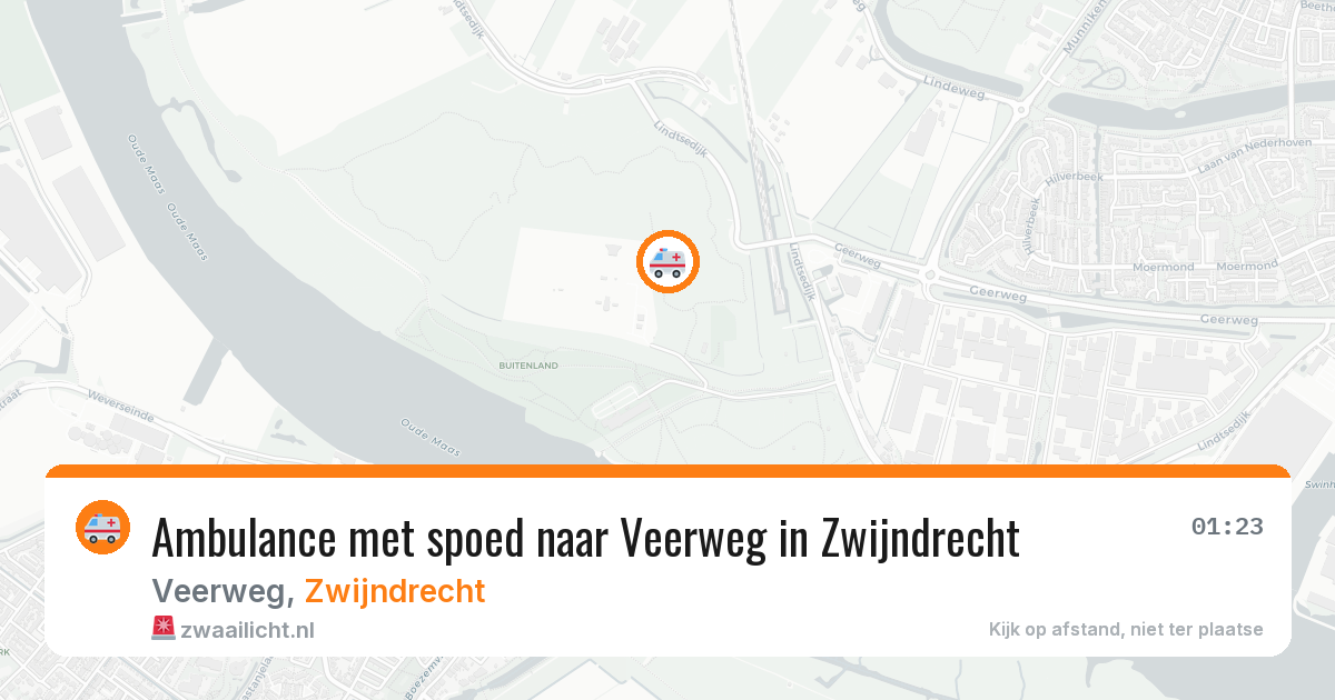 Ambulance met spoed naar Veerweg in Zwijndrecht — 20 apr 2026
