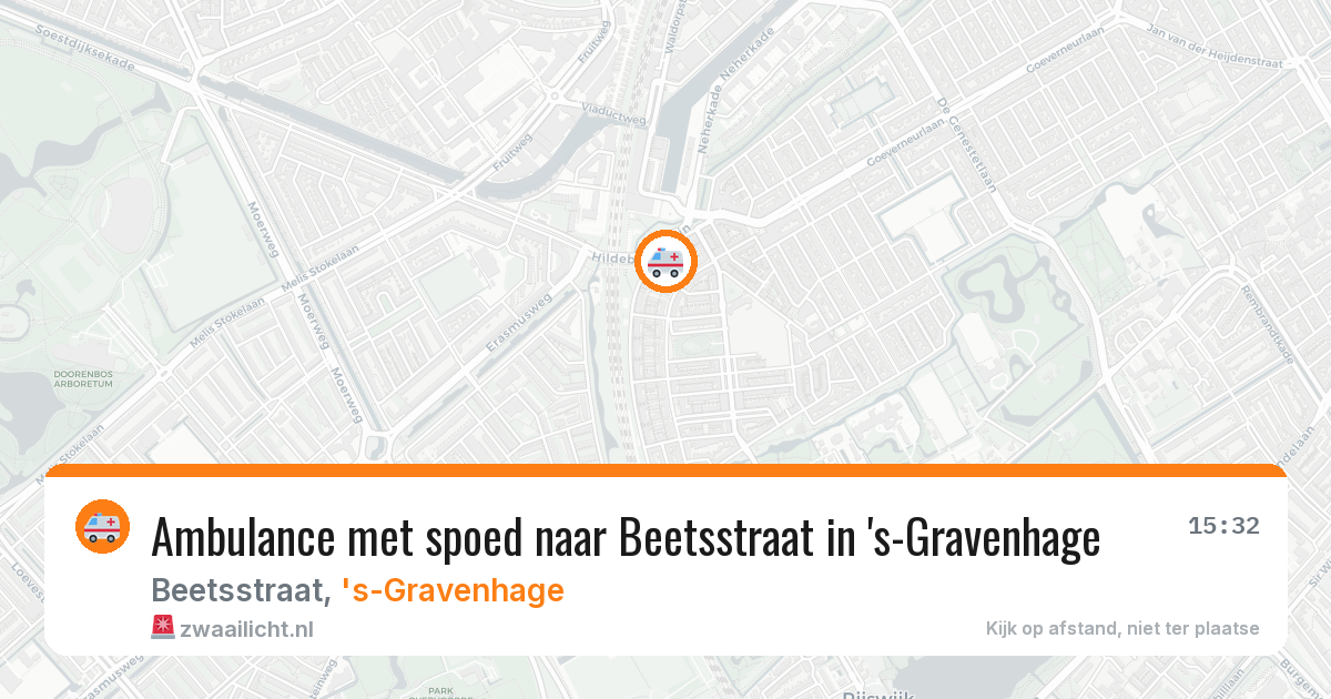 Ambulance met spoed naar Beetsstraat in 's-Gravenhage — 10 aug 2026