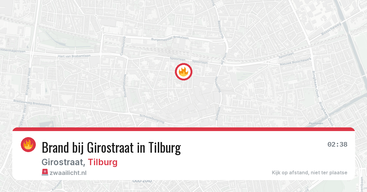 Brand bij Girostraat in Tilburg — 21 jun 2026