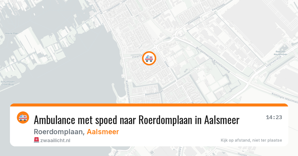 Ambulance met spoed naar Roerdomplaan in Aalsmeer — 4 jul 2026
