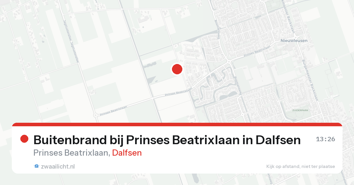 Buitenbrand bij Prinses Beatrixlaan in Dalfsen — 11 aug 2026