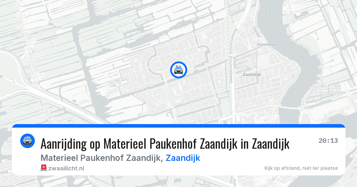 Aanrijding op Materieel Paukenhof Zaandijk in Zaandijk — 23 mei 2026