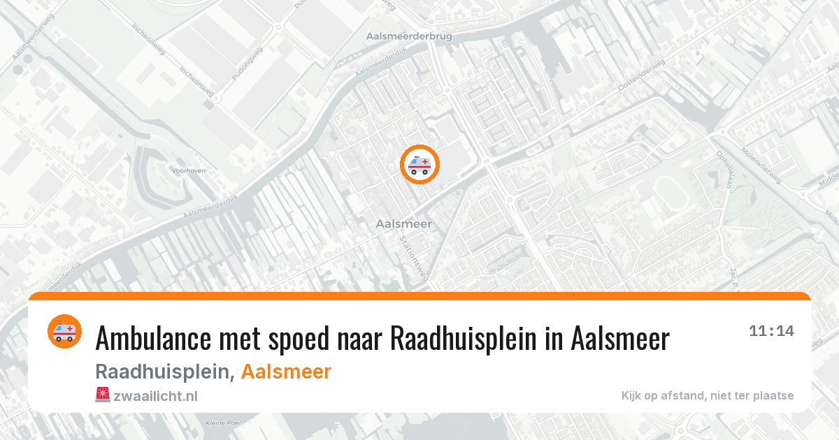 Ambulance met spoed naar Raadhuisplein in Aalsmeer — 12 apr 2026