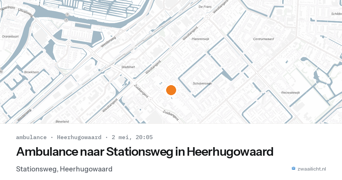Ambulance naar Stationsweg in Heerhugowaard — 2 mei 2026