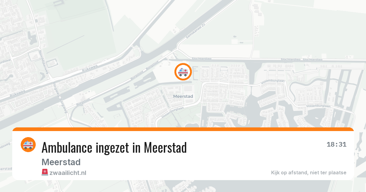 Ambulance ingezet in Meerstad — 29 jun 2026 | 🚨 Zwaailicht.nl