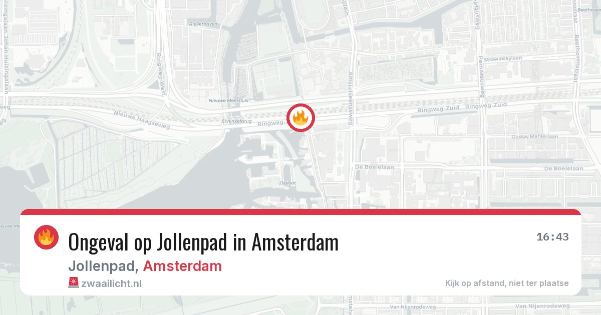 Ongeval op Jollenpad in Amsterdam — 12 jun 2026