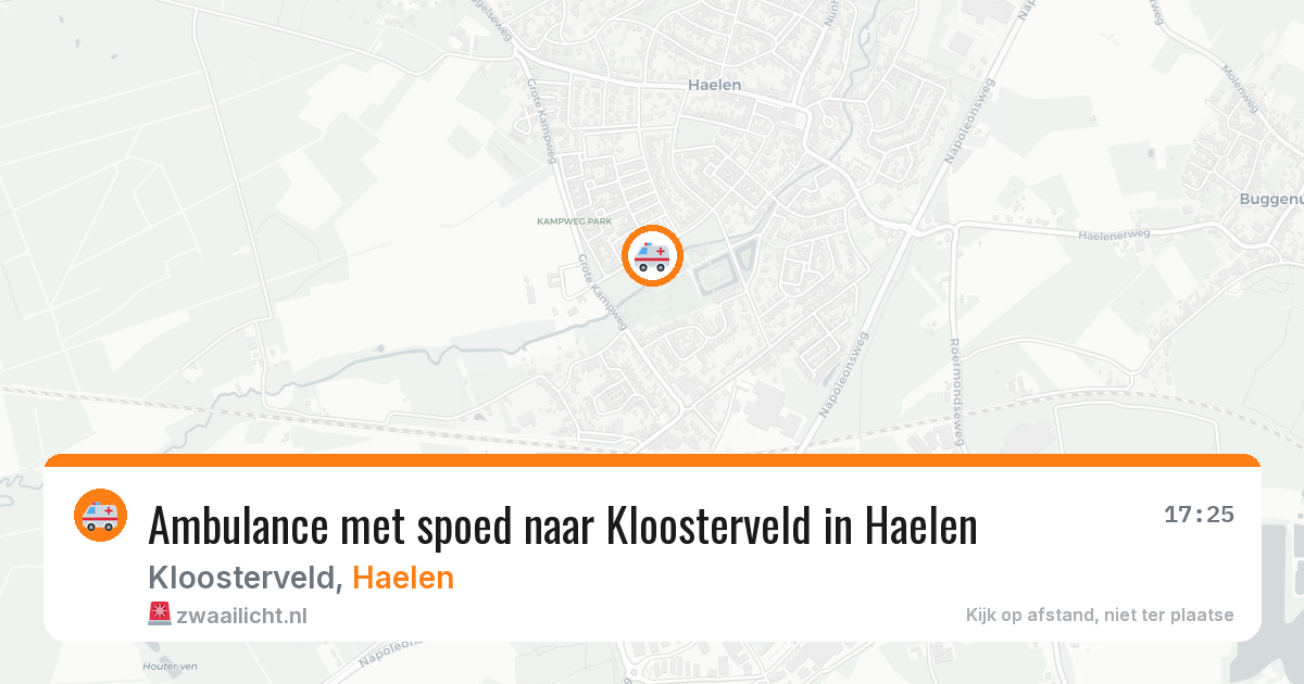 Ambulance met spoed naar Kloosterveld in Haelen — 13 jun 2026