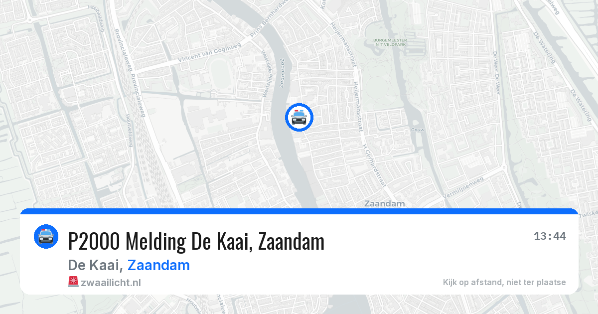 P2000 Melding De Kaai, Zaandam — 2 jun 2026