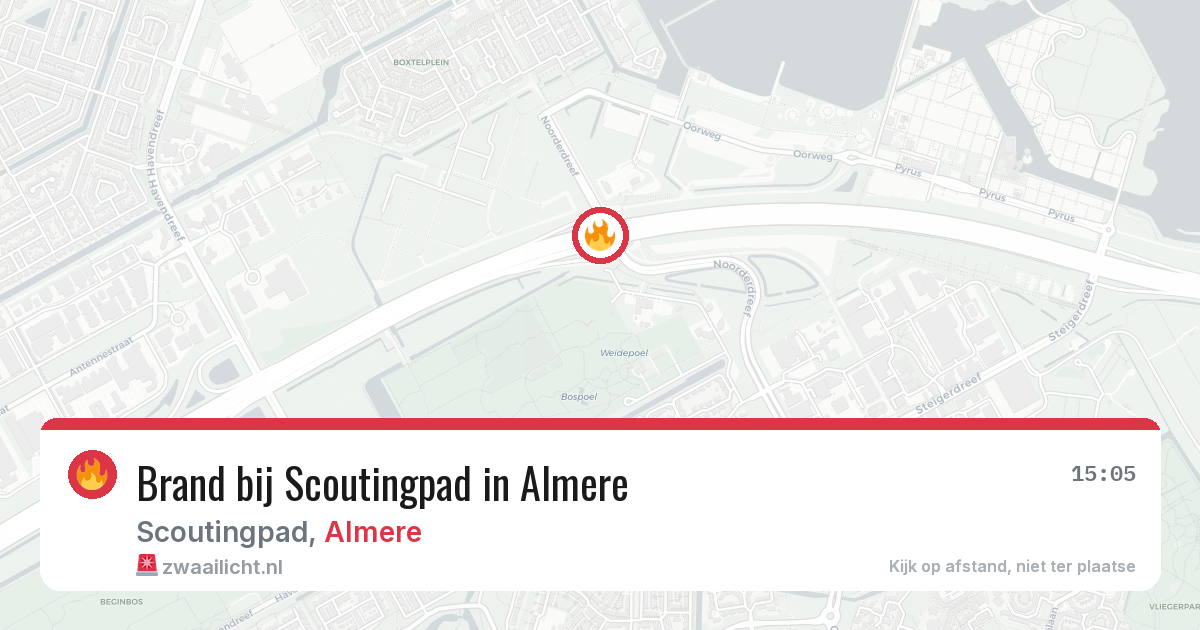 Brand bij Scoutingpad in Almere — 23 mrt 2026