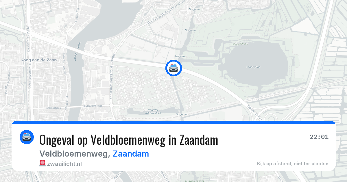 Ongeval op Veldbloemenweg in Zaandam — 23 apr 2026