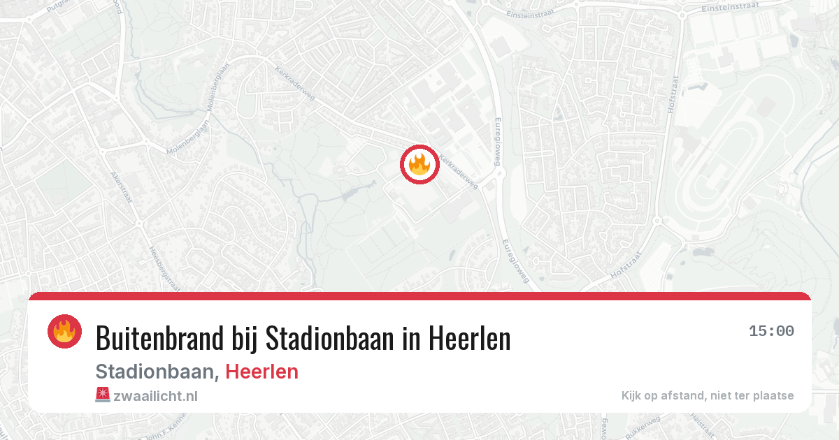 Buitenbrand bij Stadionbaan in Heerlen — 17 mei 2026