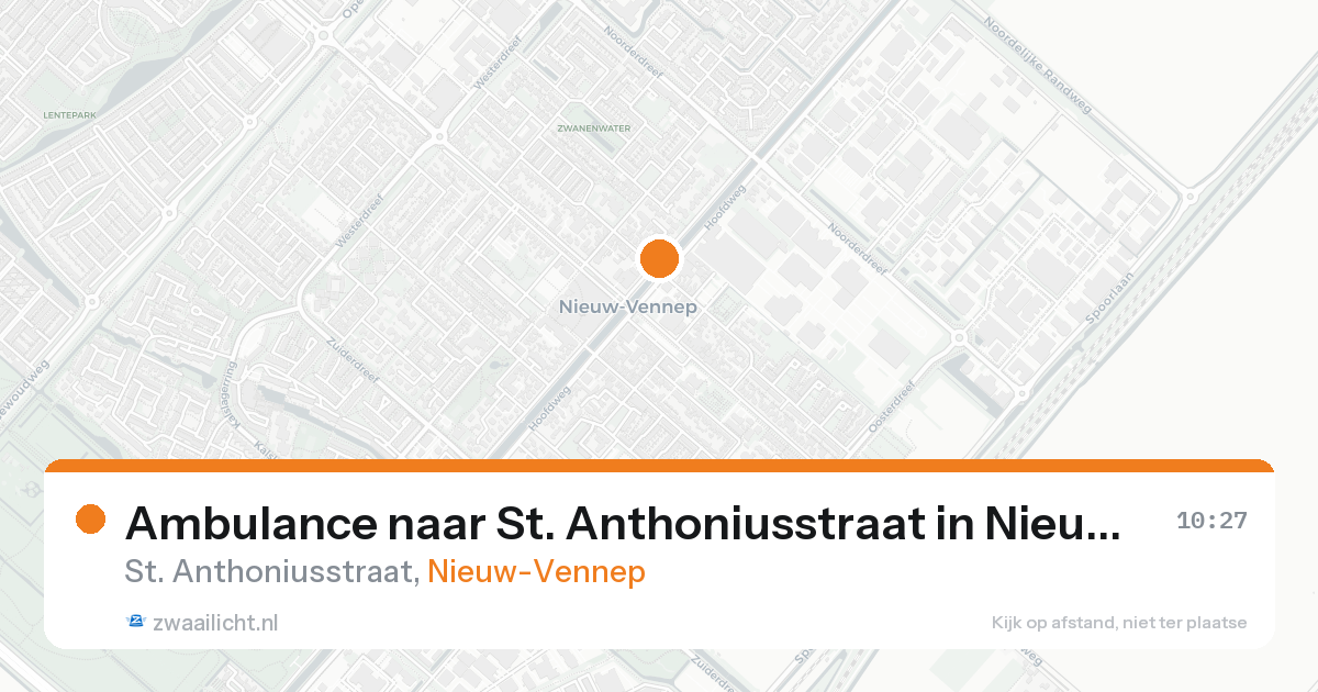 Ambulance naar St. Anthoniusstraat in Nieuw-Vennep — 18 mei 2026