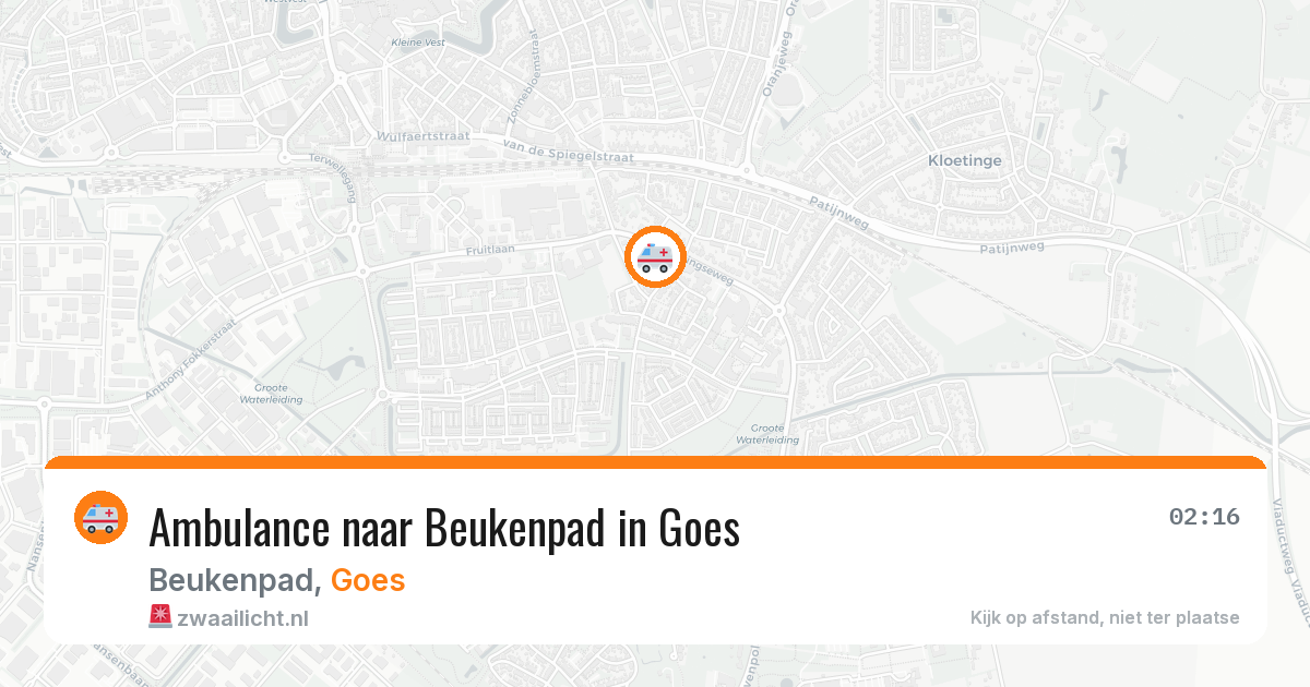 Ambulance naar Beukenpad in Goes — 12 aug 2026