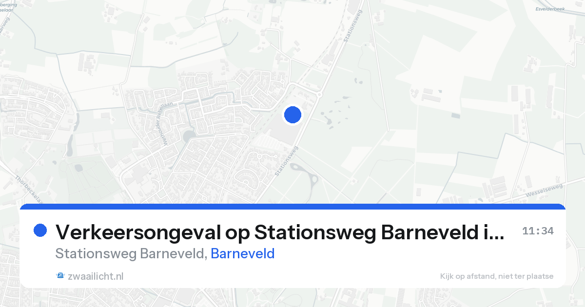 Verkeersongeval op Stationsweg Barneveld in Barneveld — 25 aug 2026
