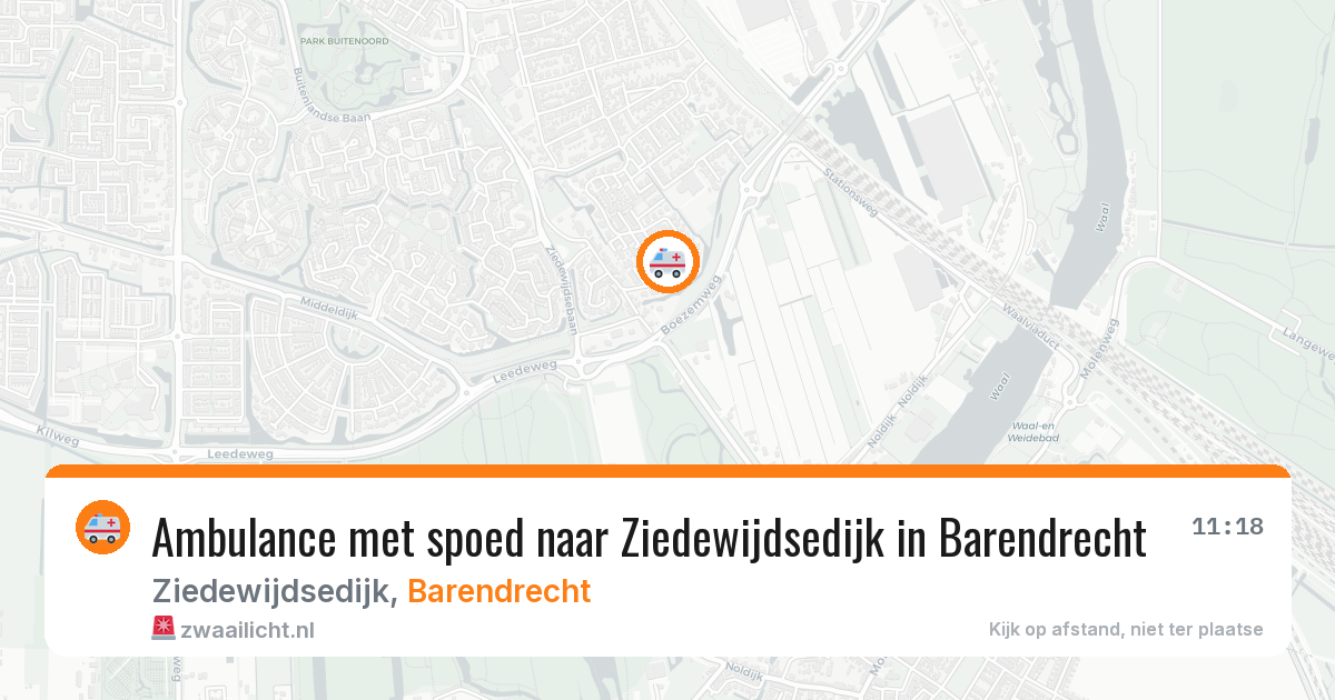 Ambulance met spoed naar Ziedewijdsedijk in Barendrecht — 9 jun 2026