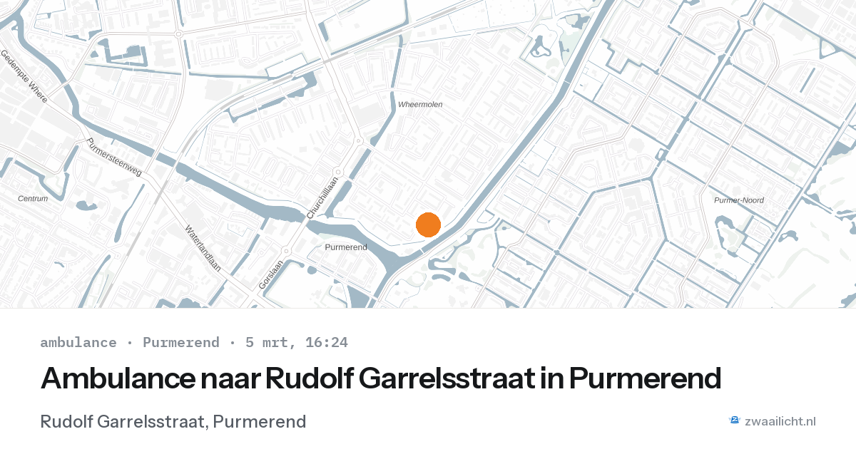 Ambulance naar Rudolf Garrelsstraat in Purmerend — 5 mrt 2026