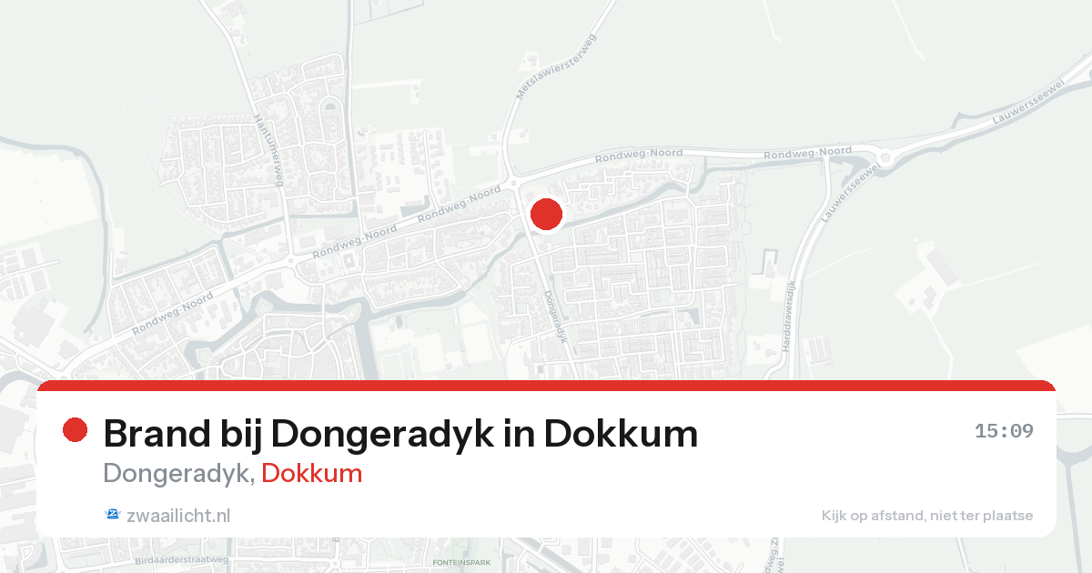 Brand bij Dongeradyk in Dokkum — 16 aug 2026