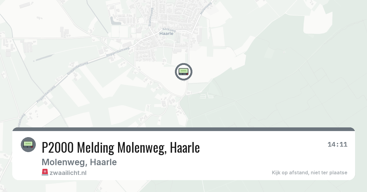 P2000 Melding Molenweg, Haarle — 22 jun 2026
