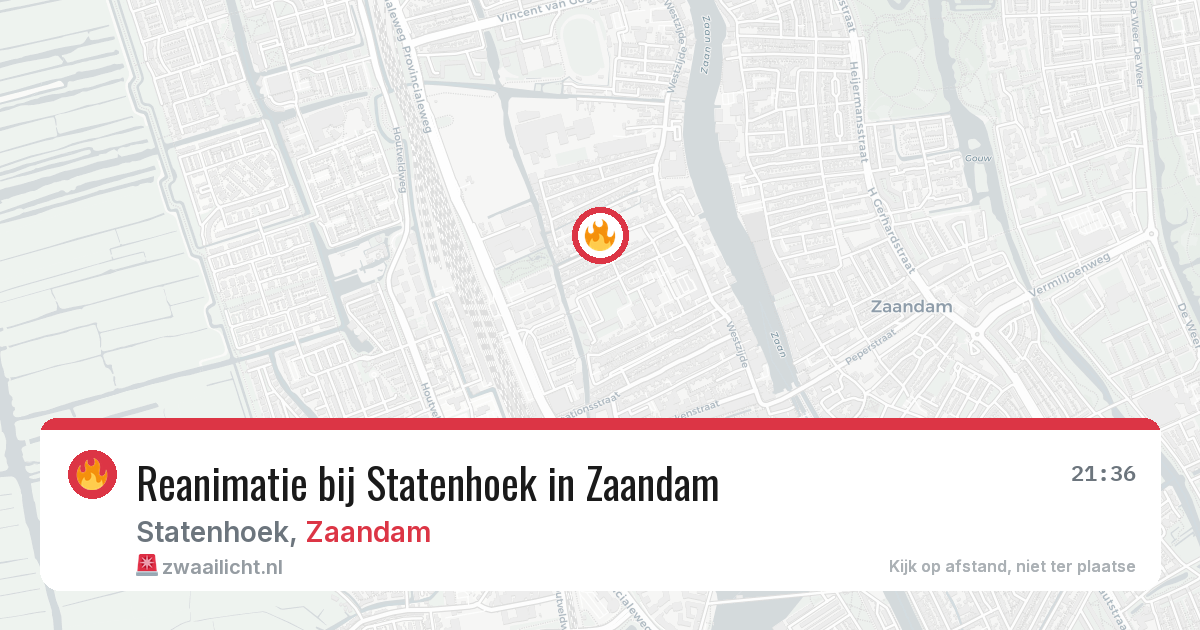 Reanimatie bij Statenhoek in Zaandam — 13 feb 2026