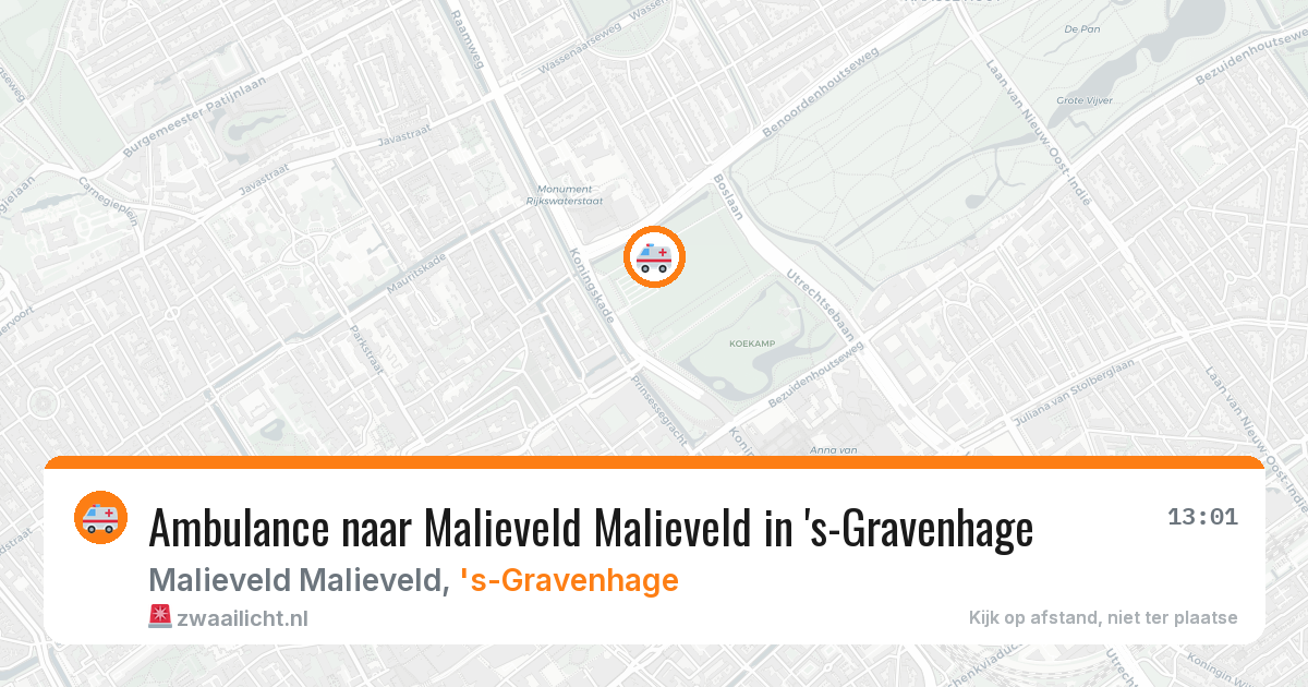 Ambulance naar Malieveld Malieveld in 's-Gravenhage — 28 mrt 2026