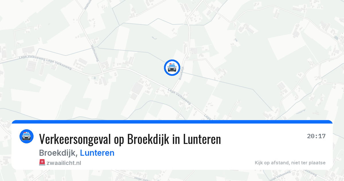 Verkeersongeval op Broekdijk in Lunteren — 16 apr 2026