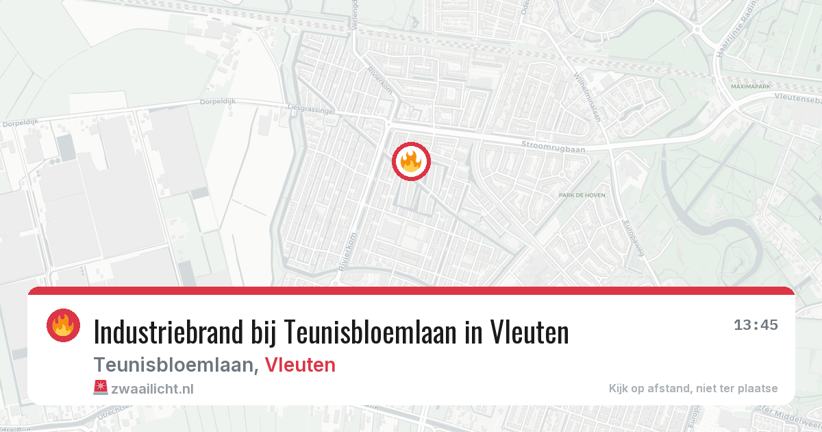 Industriebrand bij Teunisbloemlaan in Vleuten — 29 jan 2026