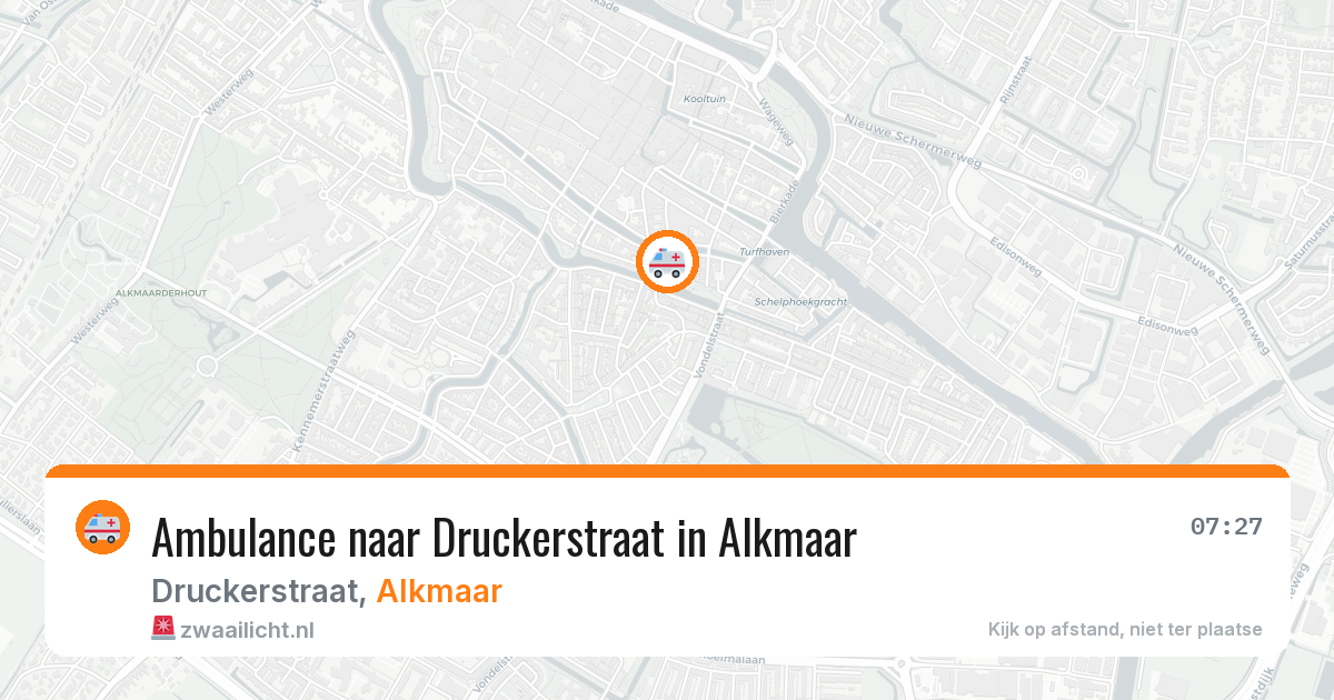 Ambulance naar Druckerstraat in Alkmaar — 26 jul 2026