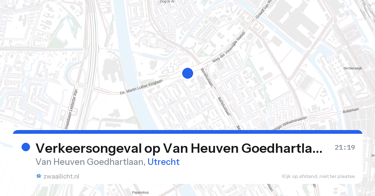 Verkeersongeval op Van Heuven Goedhartlaan in Utrecht — 26 aug 2026