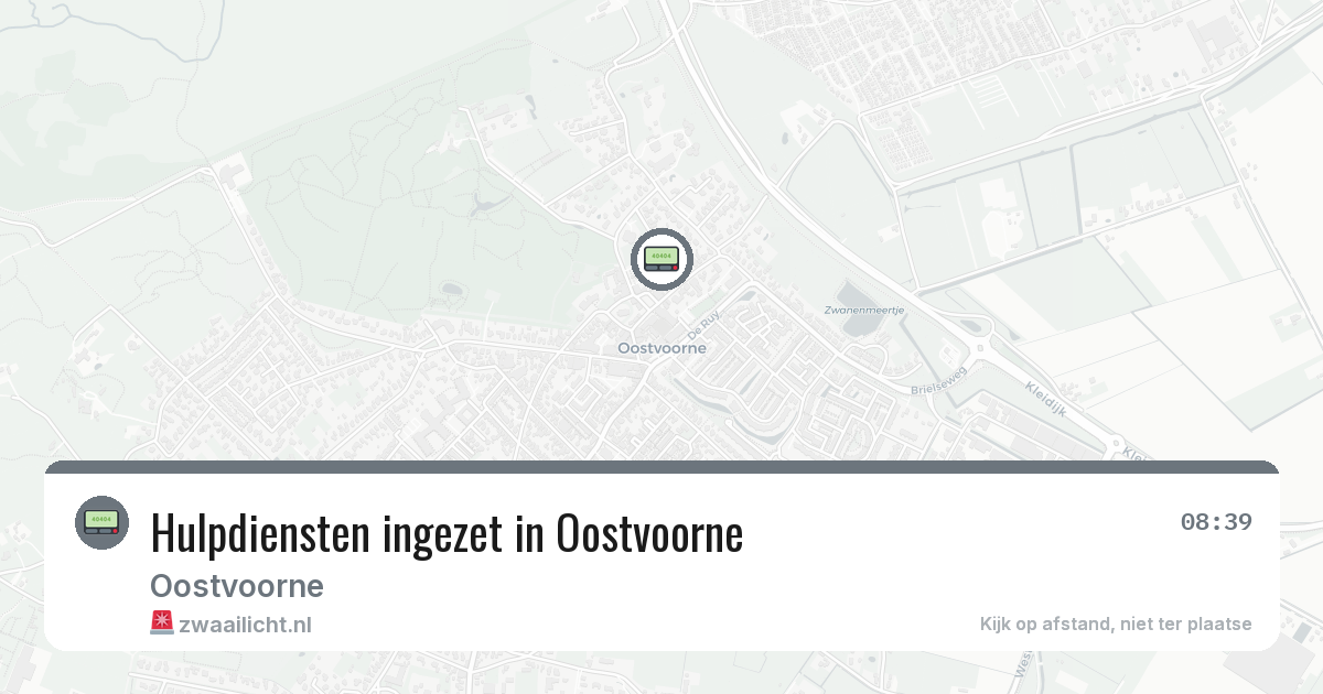 Hulpdiensten ingezet in Oostvoorne — 9 feb 2026 | 🚨 Zwaailicht.nl