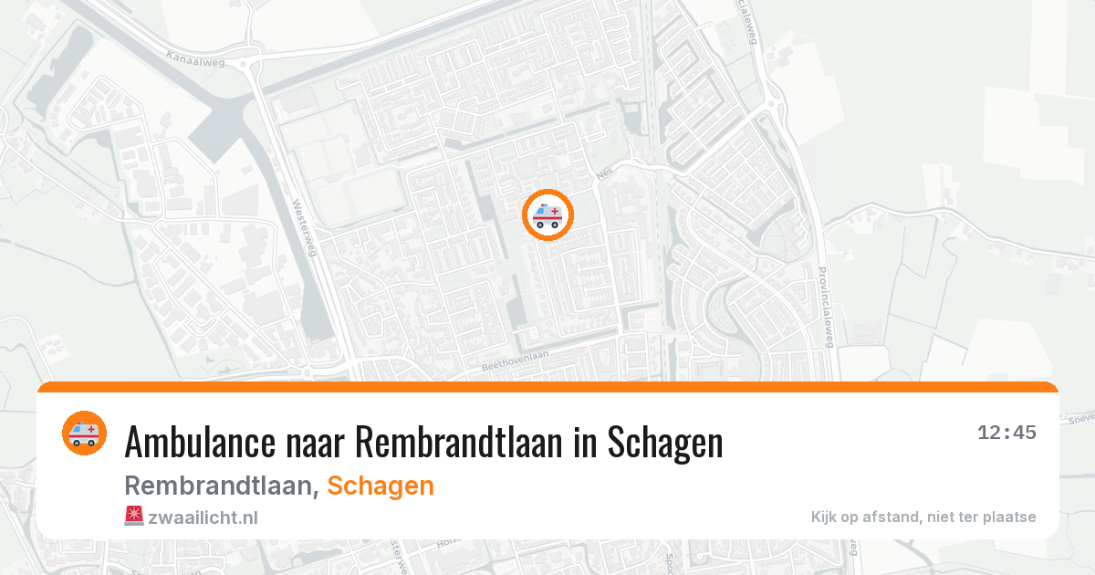 Ambulance naar Rembrandtlaan in Schagen — 13 mei 2026