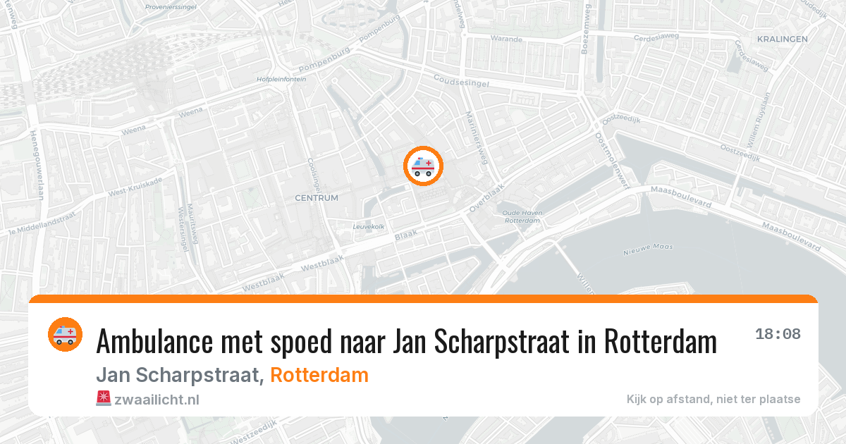 Ambulance met spoed naar Jan Scharpstraat in Rotterdam — 22 apr 2026