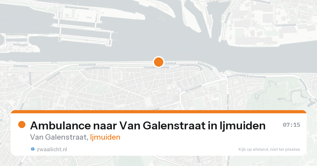 Ambulance naar Van Galenstraat in Ijmuiden — 22 aug 2026