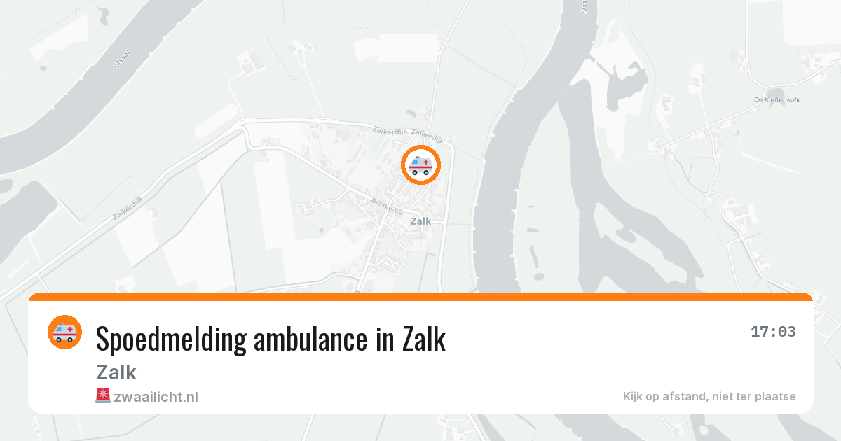 Spoedmelding ambulance in Zalk — 22 apr 2026