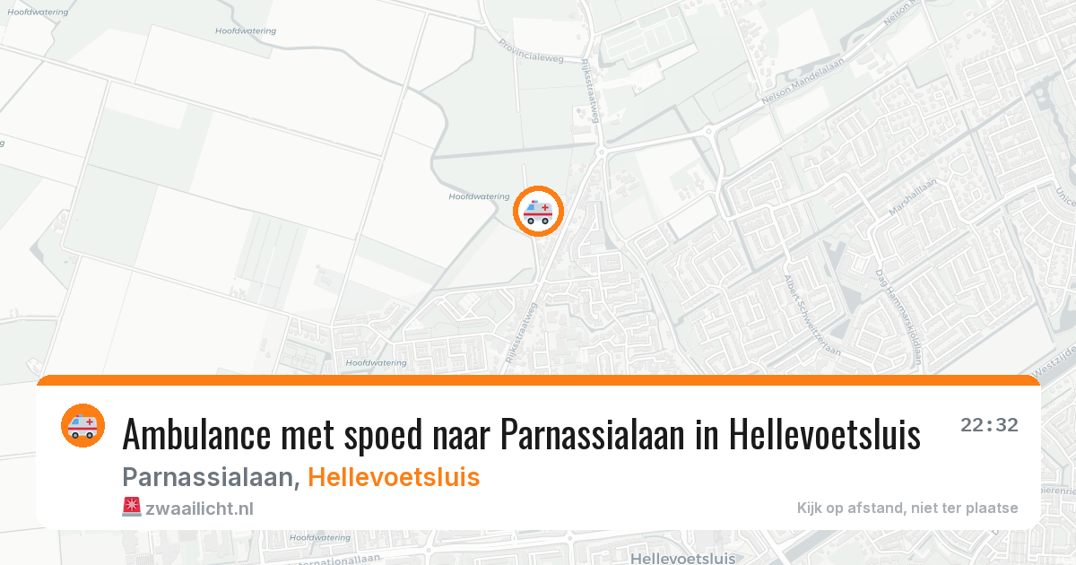 Ambulance met spoed naar Parnassialaan in Hellevoetsluis — 1 jul 2026