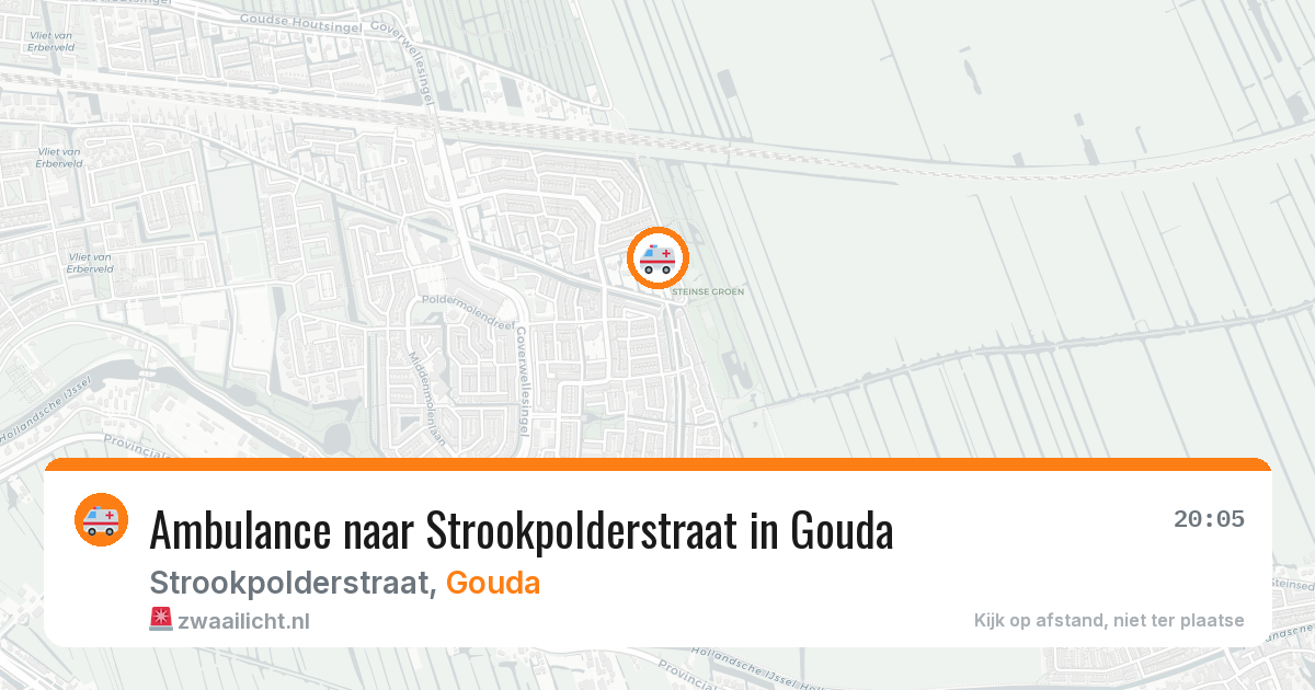 Ambulance naar Strookpolderstraat in Gouda — 5 aug 2026