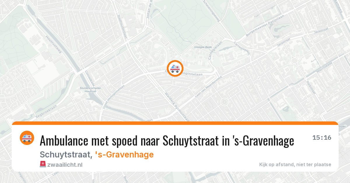 Ambulance met spoed naar Schuytstraat in 's-Gravenhage — 1 jun 2026