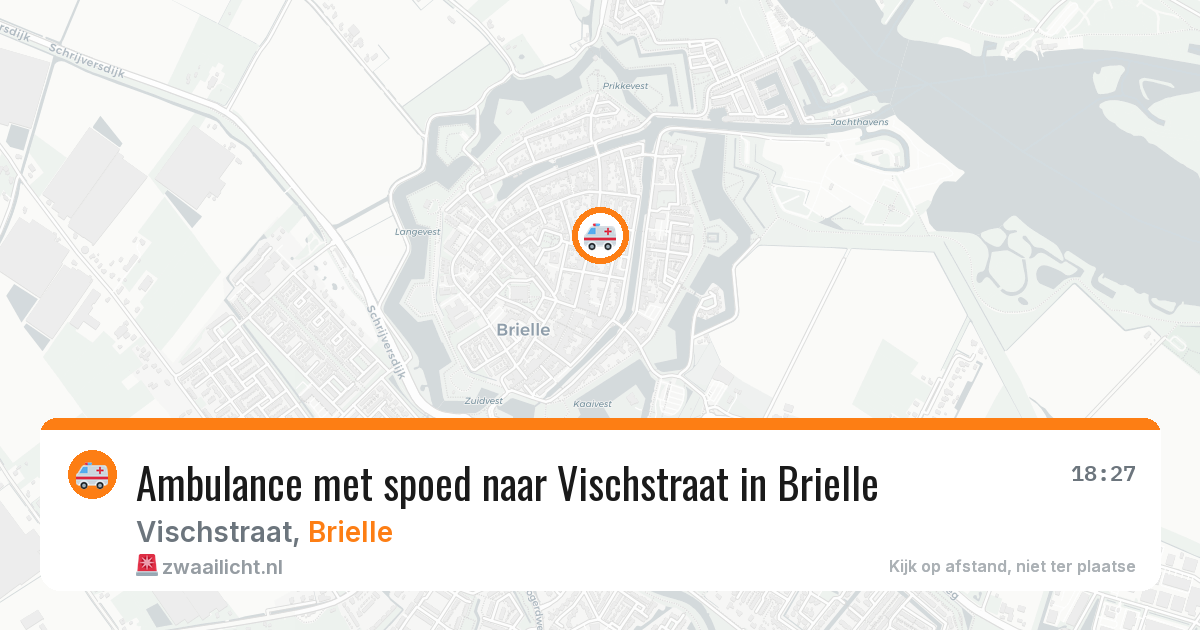 Ambulance met spoed naar Vischstraat in Brielle — 5 mei 2026