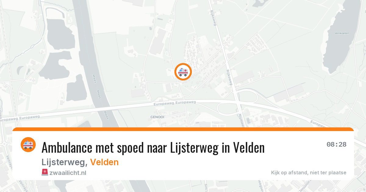 Ambulance met spoed naar Lijsterweg in Velden — 3 aug 2026