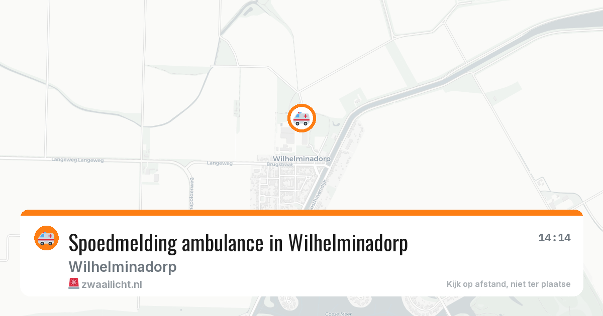Spoedmelding ambulance in Wilhelminadorp — 25 mei 2026