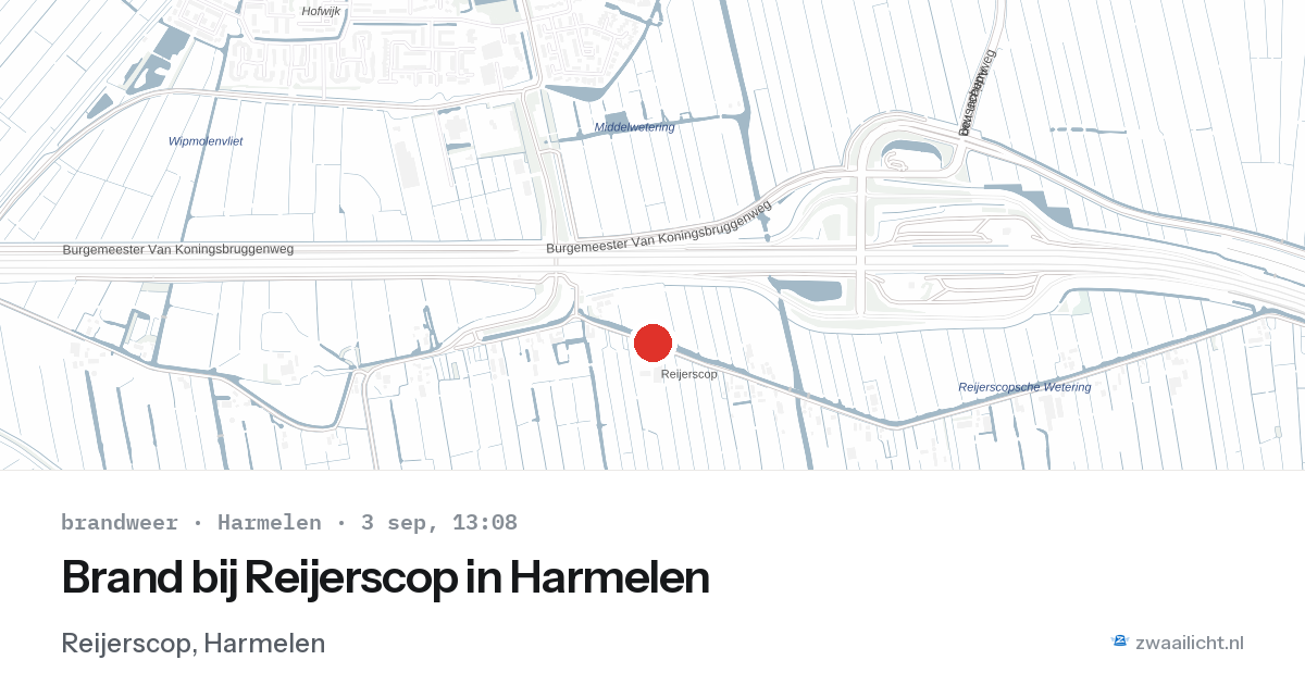 Brand bij Reijerscop in Harmelen — 3 sep 2026