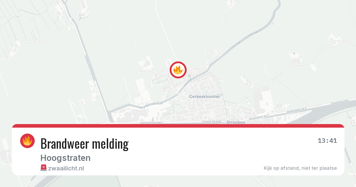 Brandweer melding — 8 aug 2026