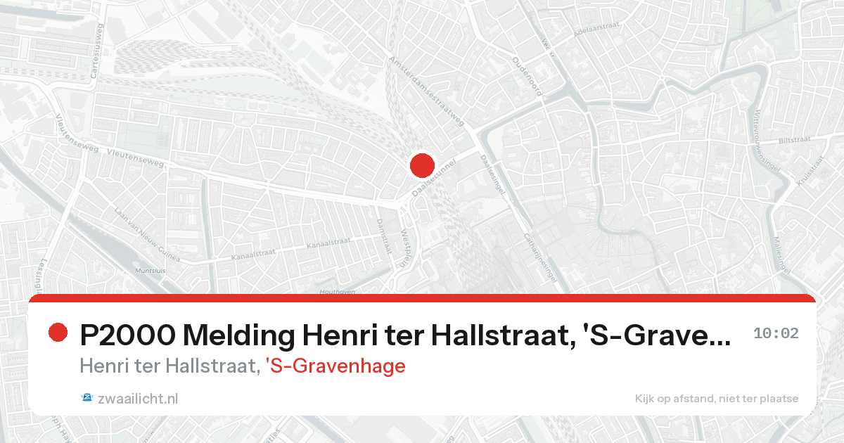 P2000 Melding Henri ter Hallstraat, 'S-Gravenhage — 31 jan 2026