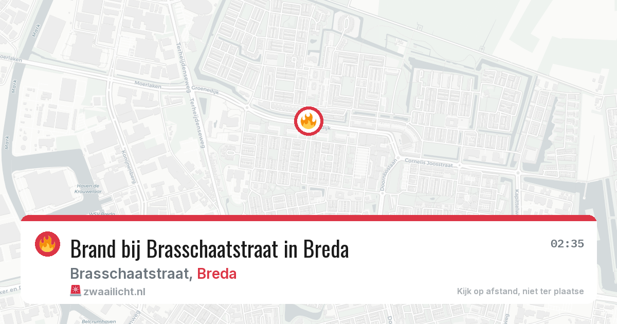 Brand bij Brasschaatstraat in Breda — 22 jun 2026