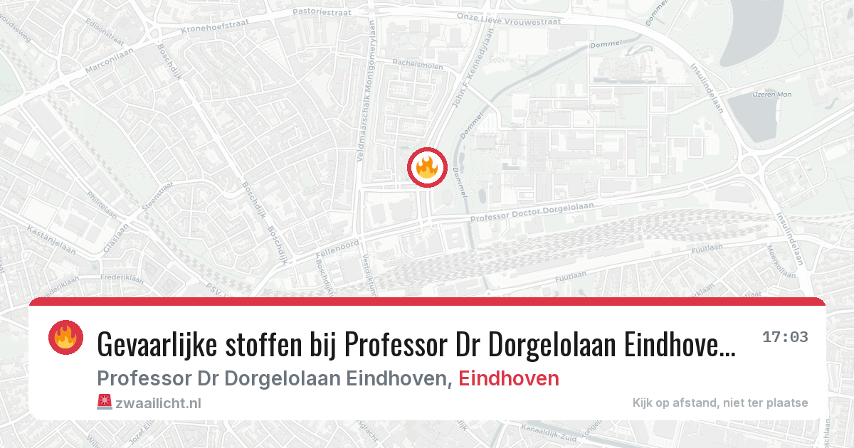 Gevaarlijke stoffen bij Professor Dr Dorgelolaan Eindhoven in Eindhoven — 3 jul 2026