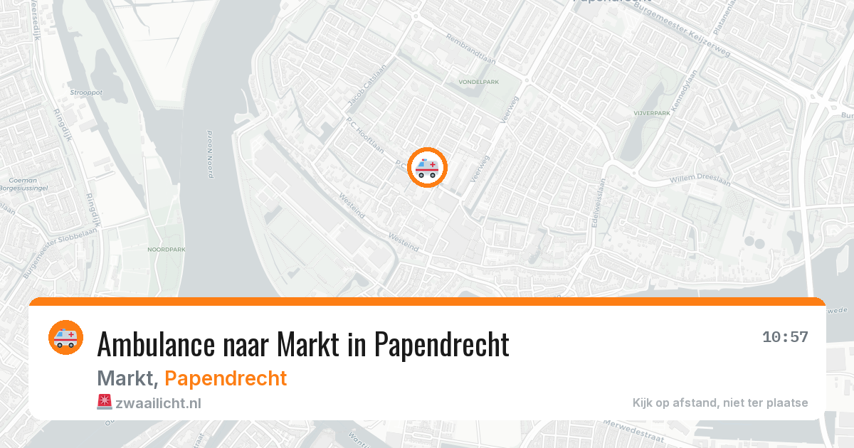 Ambulance naar Markt in Papendrecht — 21 mei 2026