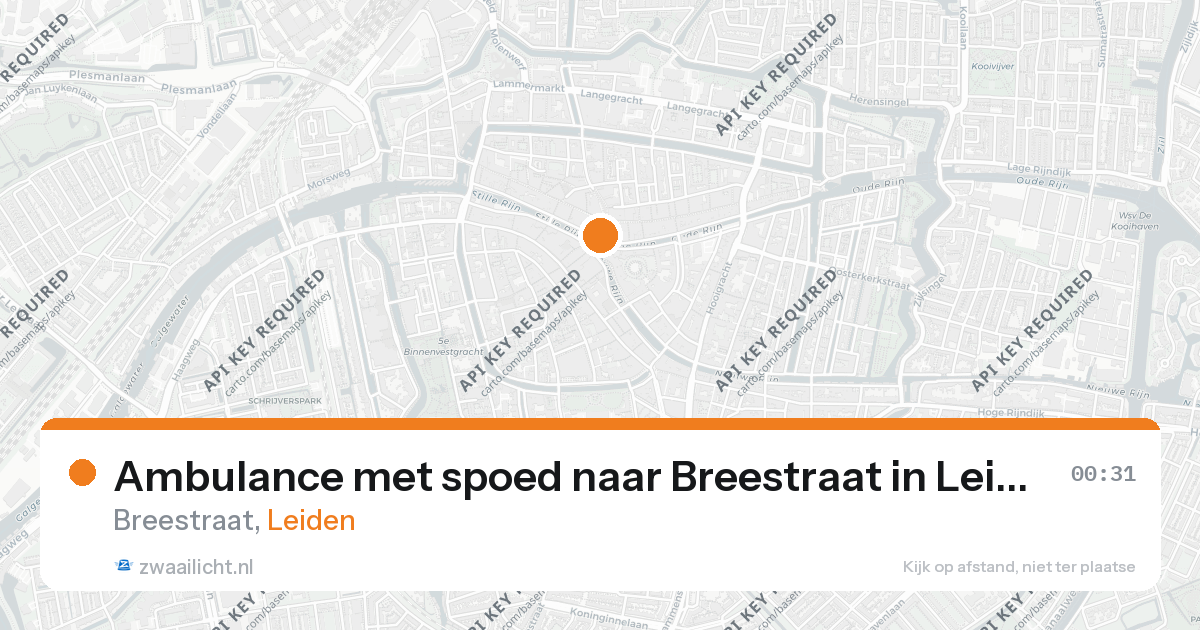 Ambulance met spoed naar Breestraat in Leiden — 20 mrt 2026