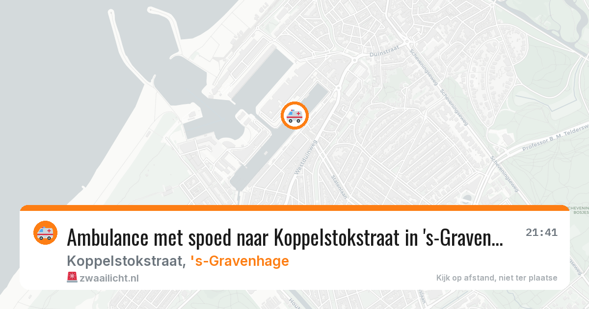 Ambulance met spoed naar Koppelstokstraat in 's-Gravenhage — 23 mrt 2026
